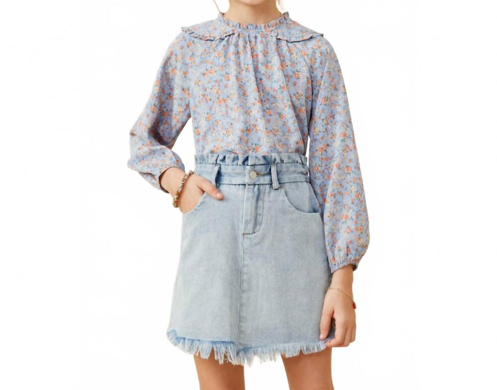 NEW HAYDEN LA country girl jean skirt in light wash